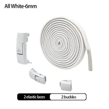 Load image into Gallery viewer, 6MM/8MM No Tie Shoe laces Press Lock Shoelaces Without Ties Elastic Laces Sneaker Kids Adult Widened Flat Shoelace For Shoes
