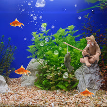 Load image into Gallery viewer, Aquarium Old Fisherman Ornaments Fish Tank Resin Decoration Accessories Garden Decor Fingurine Desk Ornaments

