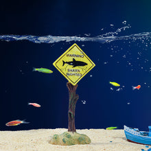 Load image into Gallery viewer, Resin Shark Warning Sign Ornament Aquarium Decoration Artificial Landscaping Mark for Fish Tank Accessories
