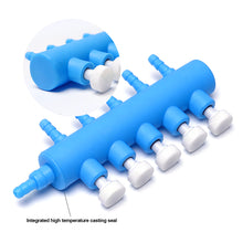 Load image into Gallery viewer, Aquarium Air Pump Hose Splitter with Adjustment Valve Fish Tank Oxygenn Pump Tube Splitter Distributor Shunt
