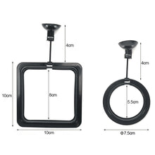 Load image into Gallery viewer, Black Aquarium Feeding Ring Fish Tank Floating Food Tray Feeder Square Circle Accessory Fish Food Feeder Suction Cup

