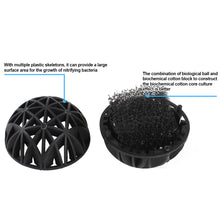 Load image into Gallery viewer, 50/100pcs 16mm Aquarium Pond Reef Bio Balls Fish Tank Air Pump Canister Biochemical Cotton Filter Sponge
