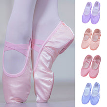 Load image into Gallery viewer, Girls Ballet Shoes Kids Dance Slippers Professional Satin Soft Sole Ballet Dance Girls Female Ballet Yoga Gym Dance Shoes
