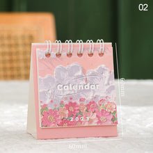 Load image into Gallery viewer, 2023 Mini Landscape Painting Flower Calendar Daily Organizer Desktop Schedule Monthly Planner Yearly Agenda for Home Decor Office Table School Supplies Decoration Stationery
