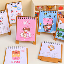 Load image into Gallery viewer, 2023 Cartoon Simple Calendar Daily Organizer Desktop Schedule Monthly Planner Yearly Agenda for Home Decor Office Table School Supplies Decoration Stationery
