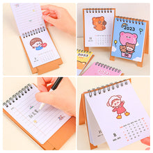 Load image into Gallery viewer, 2023 Cartoon Simple Calendar Daily Organizer Desktop Schedule Monthly Planner Yearly Agenda for Home Decor Office Table School Supplies Decoration Stationery
