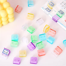 Load image into Gallery viewer, 5/6Pcs Candy Color Push Paper Clip Multi Functional Corner Clip Test Paper Folder Classification Folder Student Stationery
