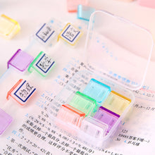 Load image into Gallery viewer, 5/6Pcs Candy Color Push Paper Clip Multi Functional Corner Clip Test Paper Folder Classification Folder Student Stationery
