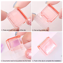 Load image into Gallery viewer, 5/6Pcs Candy Color Push Paper Clip Multi Functional Corner Clip Test Paper Folder Classification Folder Student Stationery
