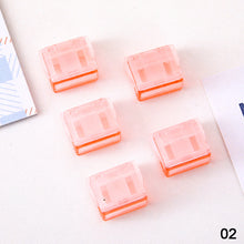 Load image into Gallery viewer, 5/6Pcs Candy Color Push Paper Clip Multi Functional Corner Clip Test Paper Folder Classification Folder Student Stationery

