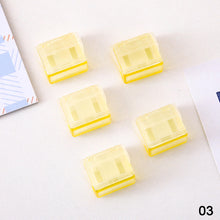 Load image into Gallery viewer, 5/6Pcs Candy Color Push Paper Clip Multi Functional Corner Clip Test Paper Folder Classification Folder Student Stationery
