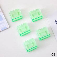 Load image into Gallery viewer, 5/6Pcs Candy Color Push Paper Clip Multi Functional Corner Clip Test Paper Folder Classification Folder Student Stationery
