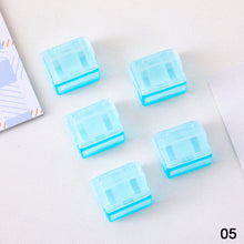 Load image into Gallery viewer, 5/6Pcs Candy Color Push Paper Clip Multi Functional Corner Clip Test Paper Folder Classification Folder Student Stationery
