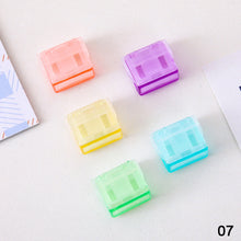 Load image into Gallery viewer, 5/6Pcs Candy Color Push Paper Clip Multi Functional Corner Clip Test Paper Folder Classification Folder Student Stationery
