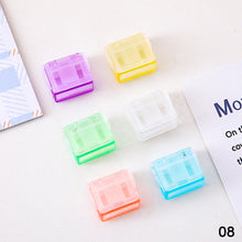 Load image into Gallery viewer, 5/6Pcs Candy Color Push Paper Clip Multi Functional Corner Clip Test Paper Folder Classification Folder Student Stationery
