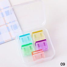 Load image into Gallery viewer, 5/6Pcs Candy Color Push Paper Clip Multi Functional Corner Clip Test Paper Folder Classification Folder Student Stationery
