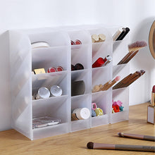 Load image into Gallery viewer, Transparent Oblique Insert Pen Holder Student Desk Pen Bucket Makeup Pencil Storage Box Desktop Stationery Organizer Storage Bin
