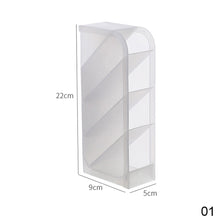 Load image into Gallery viewer, Transparent Oblique Insert Pen Holder Student Desk Pen Bucket Makeup Pencil Storage Box Desktop Stationery Organizer Storage Bin
