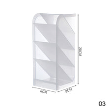 Load image into Gallery viewer, Transparent Oblique Insert Pen Holder Student Desk Pen Bucket Makeup Pencil Storage Box Desktop Stationery Organizer Storage Bin
