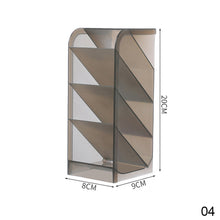 Load image into Gallery viewer, Transparent Oblique Insert Pen Holder Student Desk Pen Bucket Makeup Pencil Storage Box Desktop Stationery Organizer Storage Bin
