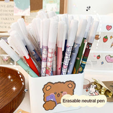 Load image into Gallery viewer, 0.5mm Cute Cartoon Design Erasable Pen Students Blue Black Gel Pens Kids Learning Stationery Office Supplies
