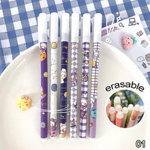 Load image into Gallery viewer, 0.5mm Cute Cartoon Design Erasable Pen Students Blue Black Gel Pens Kids Learning Stationery Office Supplies
