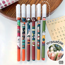 Load image into Gallery viewer, 0.5mm Cute Cartoon Design Erasable Pen Students Blue Black Gel Pens Kids Learning Stationery Office Supplies
