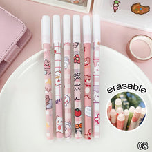Load image into Gallery viewer, 0.5mm Cute Cartoon Design Erasable Pen Students Blue Black Gel Pens Kids Learning Stationery Office Supplies
