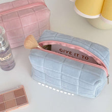 Load image into Gallery viewer, Large Capacity Plush Cosmetic Storage Bag Women Makeup Organizer Handbag Stationery Bag Pencil Case Pencilcase Pen Box Supplies
