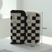 Load image into Gallery viewer, Large Capacity Pencil Case Simple Checkerboard Lattice Pencil Bag Stationery Student Canvas Estuche Multifuncional Lapices
