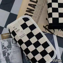 Load image into Gallery viewer, Large Capacity Pencil Case Simple Checkerboard Lattice Pencil Bag Stationery Student Canvas Estuche Multifuncional Lapices
