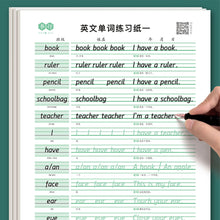 Load image into Gallery viewer, English Copybook Red Tracing Book Practice With Calligraphy Pen Holder For Kids Baby Early Education Exercise Book
