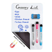 Load image into Gallery viewer, A4/A3 Magnetic Dry Erase Board Fridge Markers WhiteBoard Sheet,Home Kitchen Erasable Flexible Refrigerator Magnet Memo Grocery List
