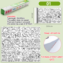 Load image into Gallery viewer, 30x300cm Long Picture Scroll Children Graffiti Scroll Kindergarten Baby Canvas Not Dirty Wall Can Be Pasted Wall Painting Paper
