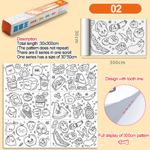 Load image into Gallery viewer, 30x300cm Long Picture Scroll Children Graffiti Scroll Kindergarten Baby Canvas Not Dirty Wall Can Be Pasted Wall Painting Paper
