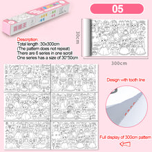 Load image into Gallery viewer, 30x300cm Long Picture Scroll Children Graffiti Scroll Kindergarten Baby Canvas Not Dirty Wall Can Be Pasted Wall Painting Paper
