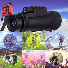 Load image into Gallery viewer, Monocular Telescope Super Zoom Magnification Portable Eyepiece Day/Night Vision Camping Phone Clip HD Mobile Telescope
