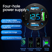 Load image into Gallery viewer, 4 Ports USB Car Charger Fast Charging PD Quick Charge 3.0 USB C Car Phone Charger Adapter For iPhone 13 12 Xiaomi Samsung
