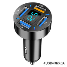 Load image into Gallery viewer, 4 Ports USB Car Charger Fast Charging PD Quick Charge 3.0 USB C Car Phone Charger Adapter For iPhone 13 12 Xiaomi Samsung
