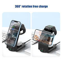 Load image into Gallery viewer, Wireless Charging Three-in-one Fast Charging 15w Suitable For Watch Headphones Apple Mobile Phone Digital Magnetic Wireless Charger
