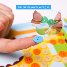 Load image into Gallery viewer, 1Set Children DIY Button Stickers Toys Handmade Button Painting Drawing Craft Kits Kids Early Educational Toy
