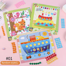 Load image into Gallery viewer, 1Set Children DIY Button Stickers Toys Handmade Button Painting Drawing Craft Kits Kids Early Educational Toy
