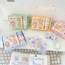 Load image into Gallery viewer, 4/5Rolls 4/9Pcs Cute Cartoon Washi Tape Scrapbooking Creative Japanese Kawaii Masking Journal Tape DIY Scrapbooking Diary Tape Sticker
