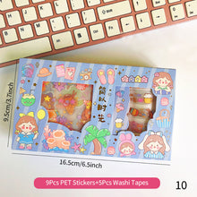 Load image into Gallery viewer, 4/5Rolls 4/9Pcs Cute Cartoon Washi Tape Scrapbooking Creative Japanese Kawaii Masking Journal Tape DIY Scrapbooking Diary Tape Sticker

