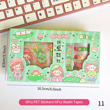 Load image into Gallery viewer, 4/5Rolls 4/9Pcs Cute Cartoon Washi Tape Scrapbooking Creative Japanese Kawaii Masking Journal Tape DIY Scrapbooking Diary Tape Sticker
