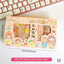Load image into Gallery viewer, 4/5Rolls 4/9Pcs Cute Cartoon Washi Tape Scrapbooking Creative Japanese Kawaii Masking Journal Tape DIY Scrapbooking Diary Tape Sticker
