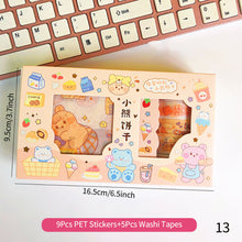 Load image into Gallery viewer, 4/5Rolls 4/9Pcs Cute Cartoon Washi Tape Scrapbooking Creative Japanese Kawaii Masking Journal Tape DIY Scrapbooking Diary Tape Sticker
