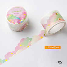 Load image into Gallery viewer, Cute Kawaii Cloud Theme Washi Tape Decorative Tapes For Arts Diy Crafts Journals Planners Scrapbooking Wrapping
