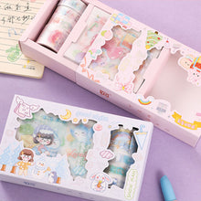 Load image into Gallery viewer, 4Rolls 12Pcs Cute Cartoon Washi Tape Scrapbooking Creative Japanese Kawaii Masking Journal Tape DIY Scrapbooking Diary Tape Sticker
