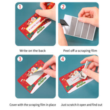 Load image into Gallery viewer, 20Pcs Christmas Reward Scratch Card Film Coated Stickers Scratch Off Labels Xmas Stickers DIY Children's Redemption Vouchers
